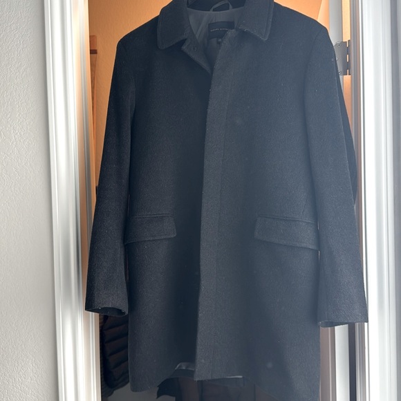 Banana Republic men’s overcoat peacoat charcoal grey wool blend size XL - Picture 1 of 4